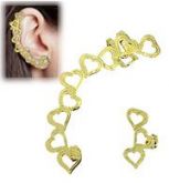 Brinco EAR CUFF folheado a ouro, semelhante ao utilizado pel