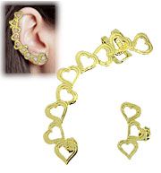Brinco EAR CUFF folheado a ouro, semelhante ao utilizado pel