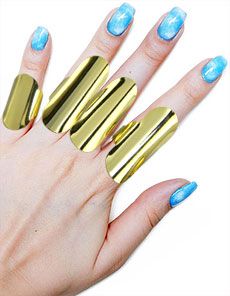 Conjunto de 4 anéis (ajustáveis) folheados a ouro, semelhant